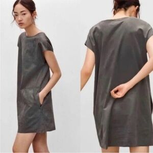 Aritzia Wilfred Free Nori Boxy faux suede Mini Dress Casual Size small